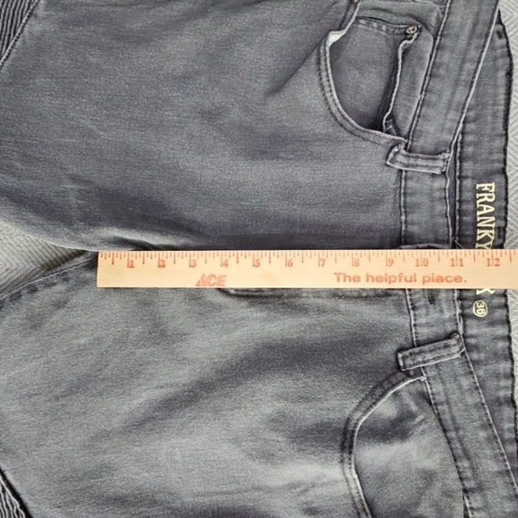 Franky Max Jeans Men's W36 L30 Tapered Gray Wash Moto Biker Reinforcement Denim - Picture 12 of 16